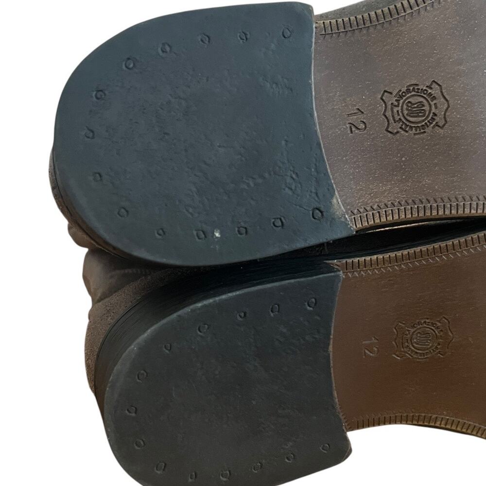 ASTON GREY Collection Brooklyn Gray Leather Combat Boots size 12 - Picture 10 of 15